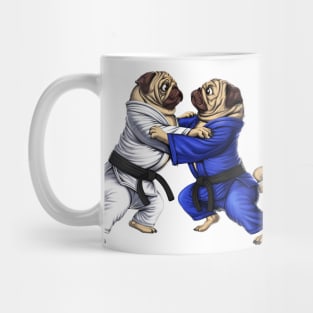 Pugs Jiu-Jitsu Wrestlers Mug